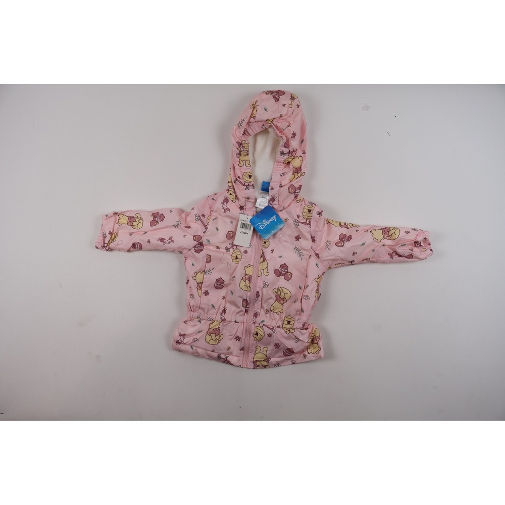 Disney Winnie the Pooh Windbreaker Jacket Pink Character Print 4T NWT